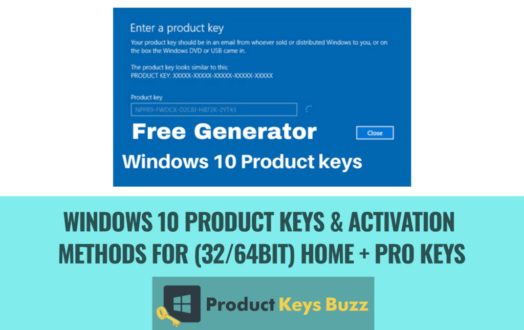 key window 10 pro 64 bit